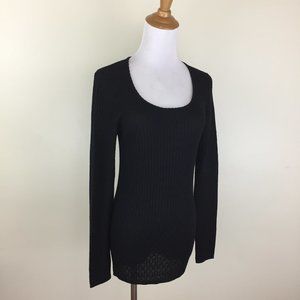MISSONI Textured Scoop Neck Long Sleeve Sweater